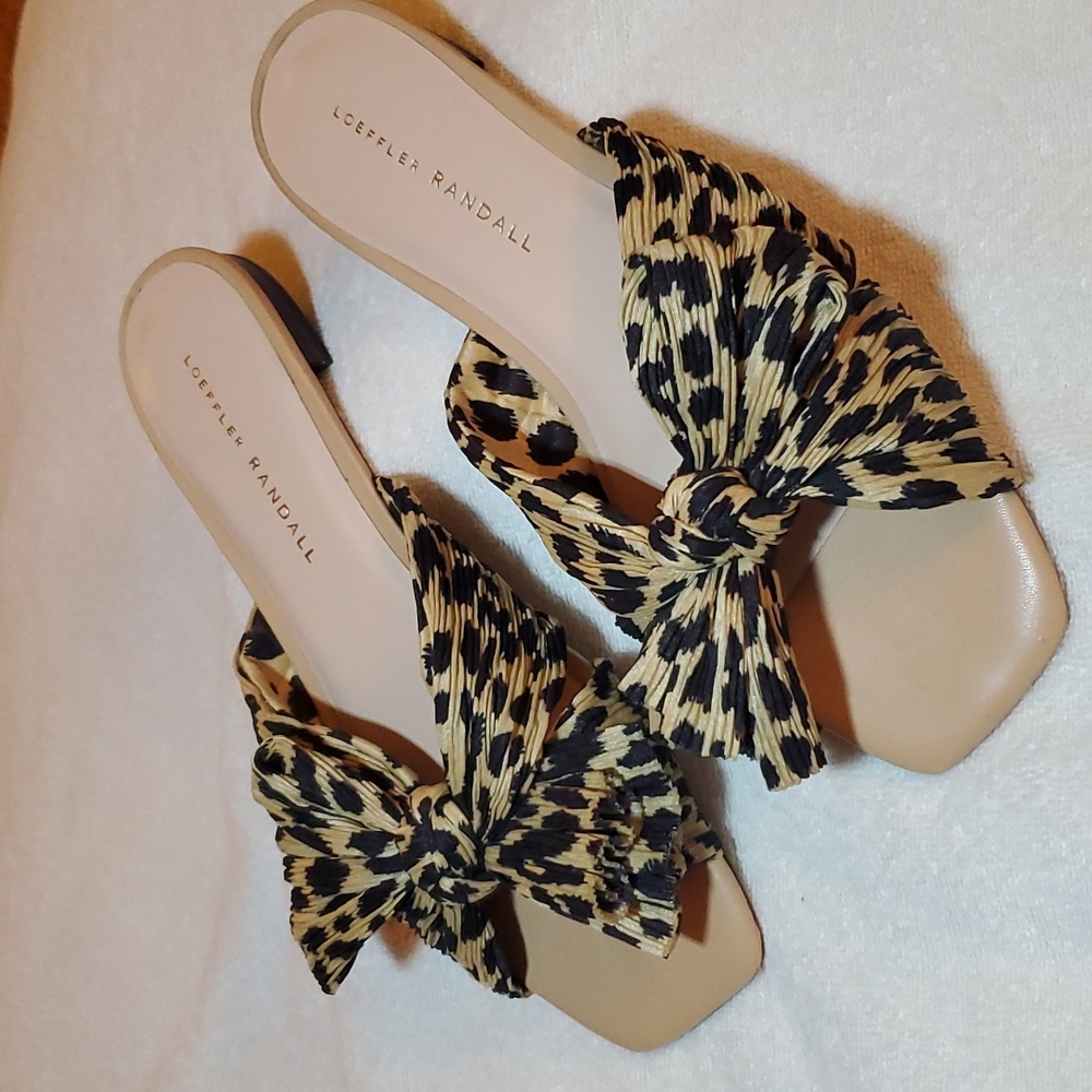 Loeffler Randall Daphne pleated slide sandals